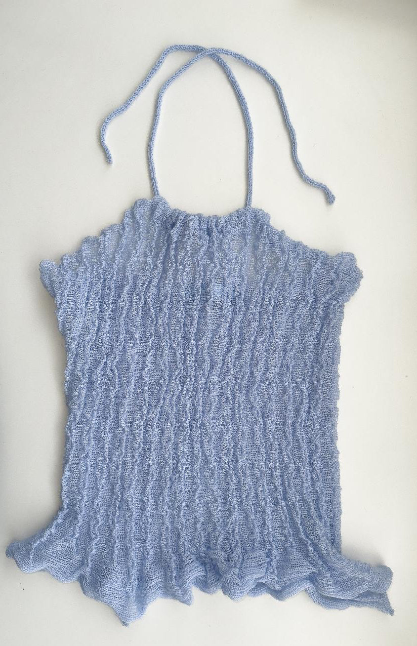 GATHERED HALTER TOP