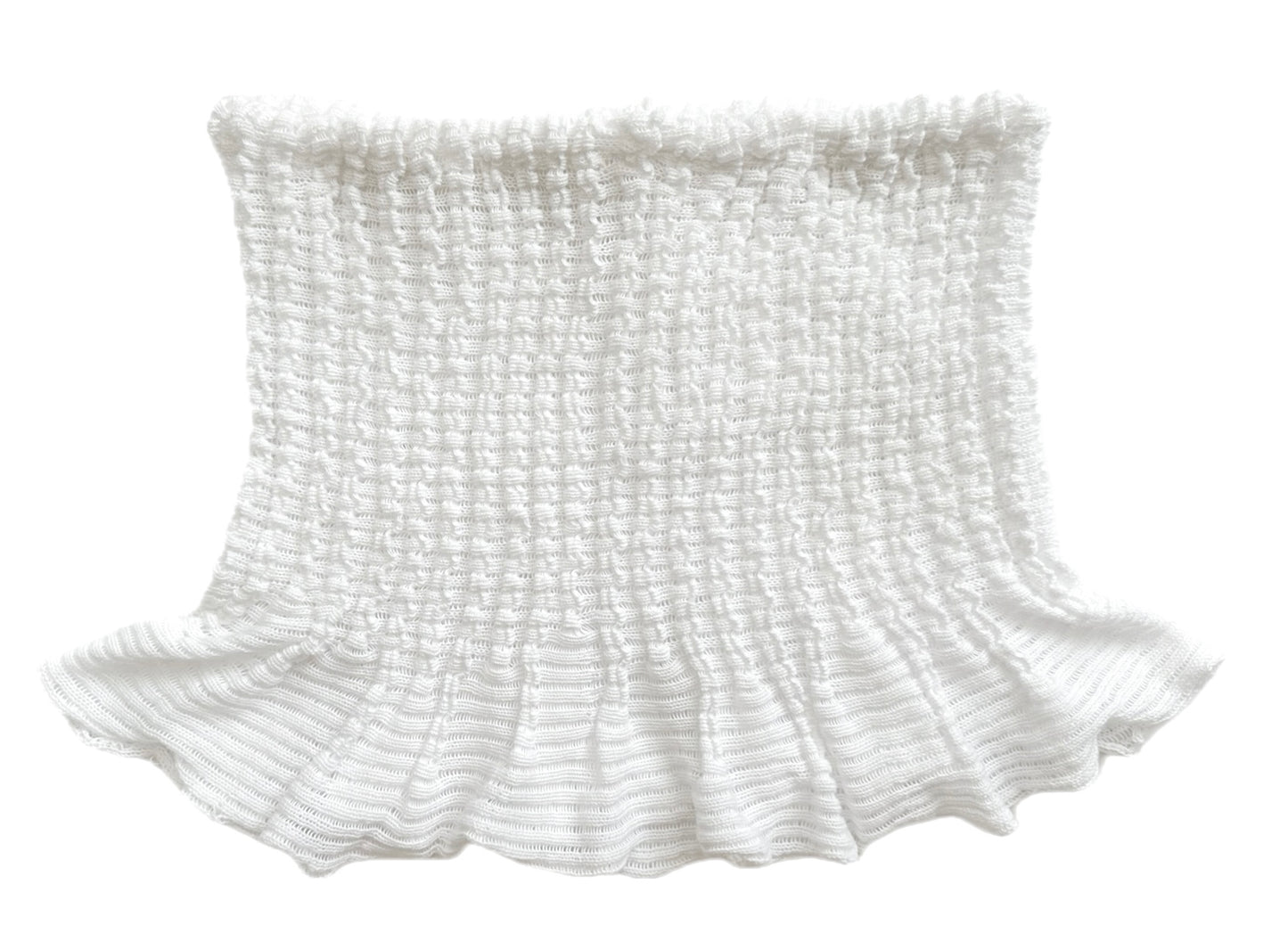 RUFFLE TRIM KNIT TUBE