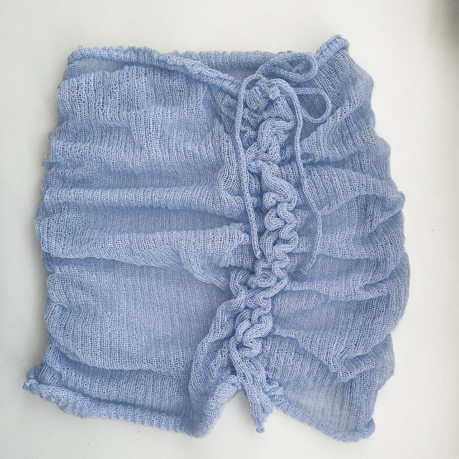 GATHERED SIDE MINI SKIRT