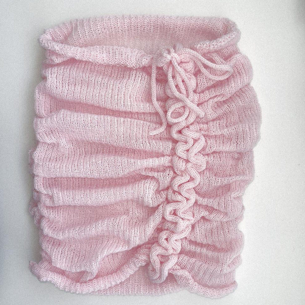 GATHERED SIDE MINI SKIRT