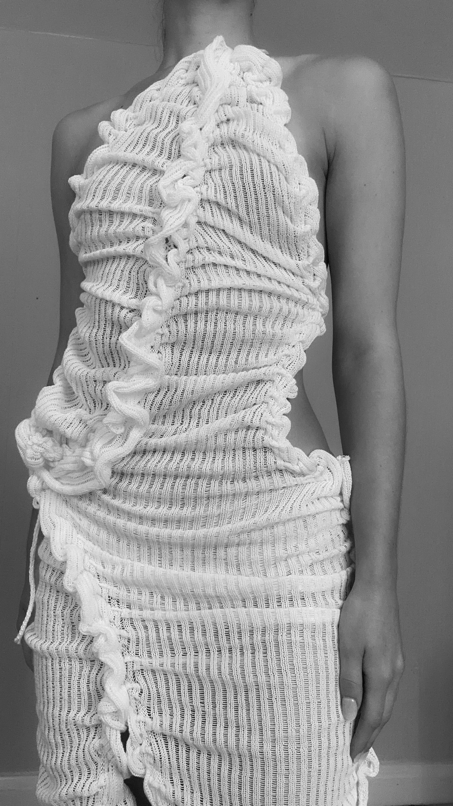ONE SHOULDER MAXI DRESS - WHITE